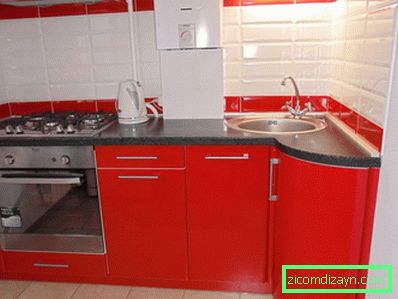 Дизайн червоно білої кухні (85 реальних фото)