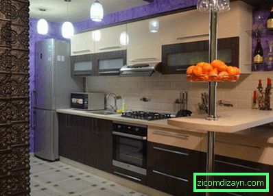 Дизайн кутовий кухні з барною стійкою, реальні фото приклади