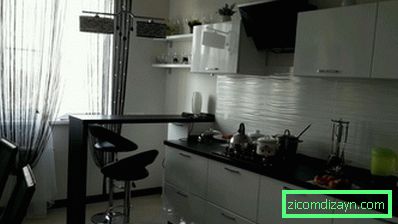 Дизайн кутовий кухні з барною стійкою, реальні фото приклади