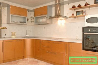 кухня персикового цвета (17)